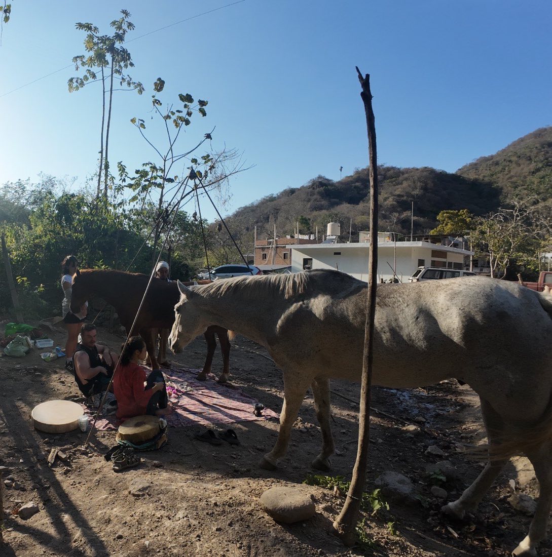 Círculo de tambores al aire libre en Puerto Vallarta